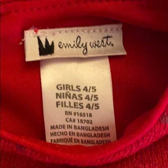 Girls red Christmas dress 4/5 sequins holiday - Picture 3 of 7